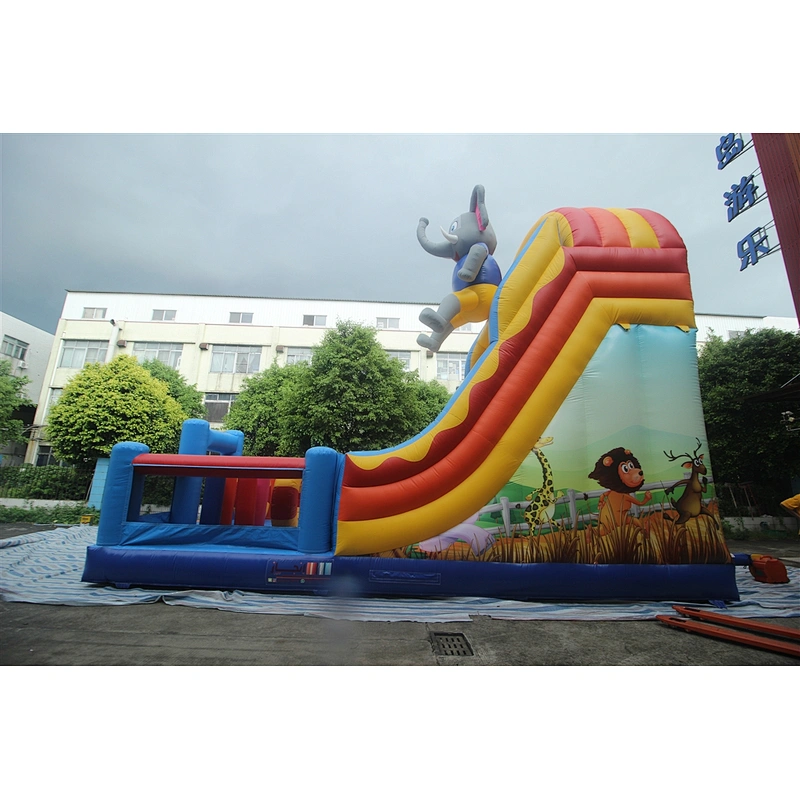 Inflatable elephant theme slide-10x6x8m