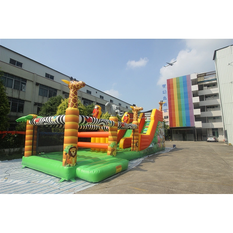 Inflatable giraffe theme slide-12x4.8x5m