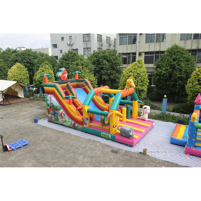 Inflatable giraffe theme slide-10x5x6m