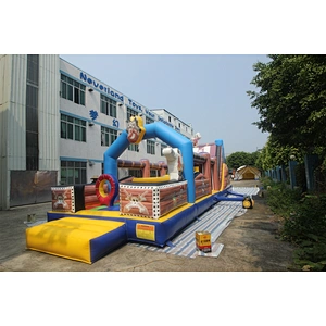 Inflatable pirate theme obstacle course-15x3.8x4
