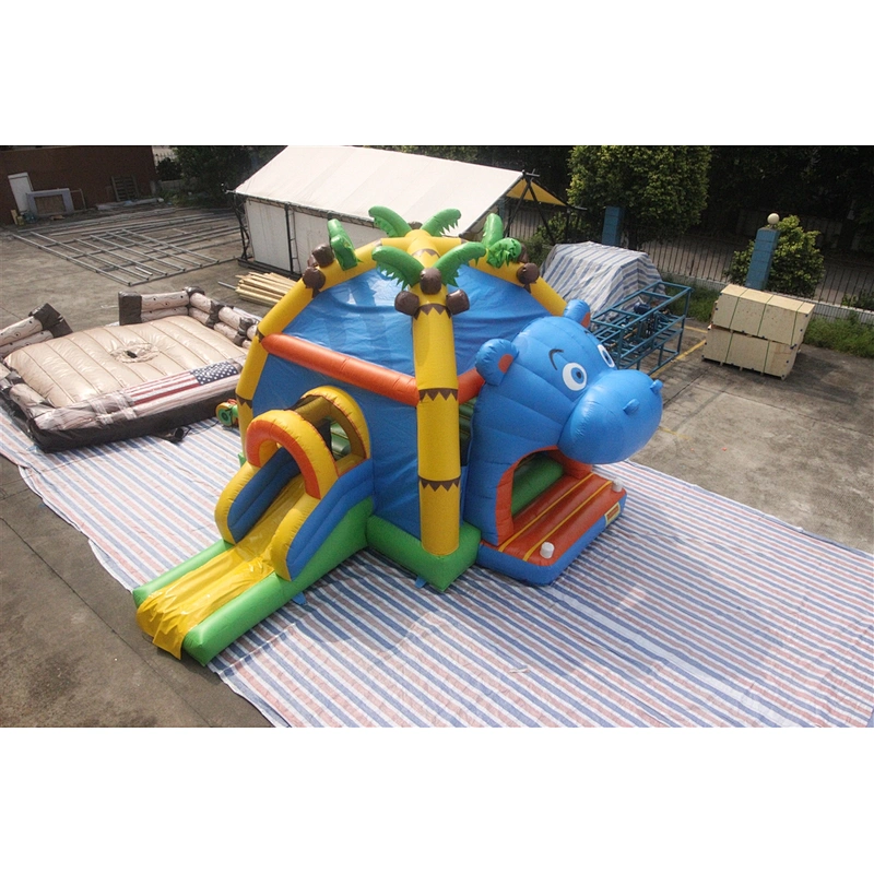 Inflatable hippo bouncer-6.9x5.2x4.3m