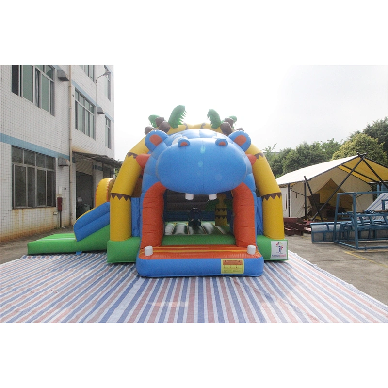 Inflatable hippo bouncer-6.9x5.2x4.3m