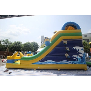 Inflatable minion theme slide-8.3x3.4x5.3m