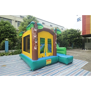 inflatable monkey bouncer with slide-3.9x3.5x2.8