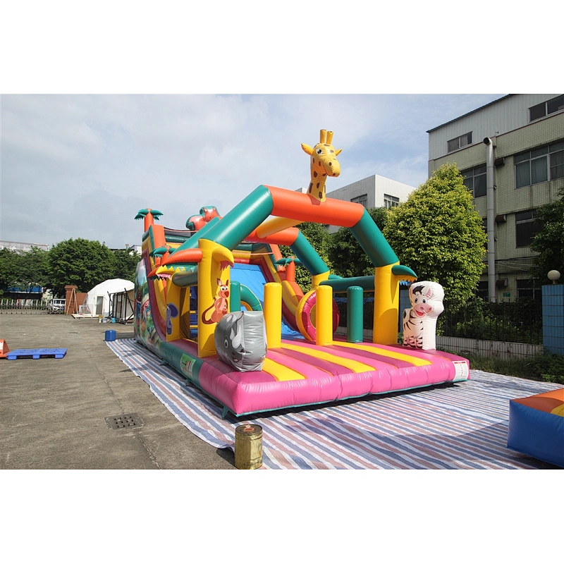 Inflatable giraffe theme slide-10x5x6m