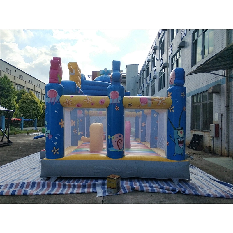 Inflatable spongebob slide-7x5x6m