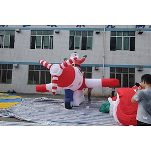Infltable Santa Claus on the airplane-5x3.5m
