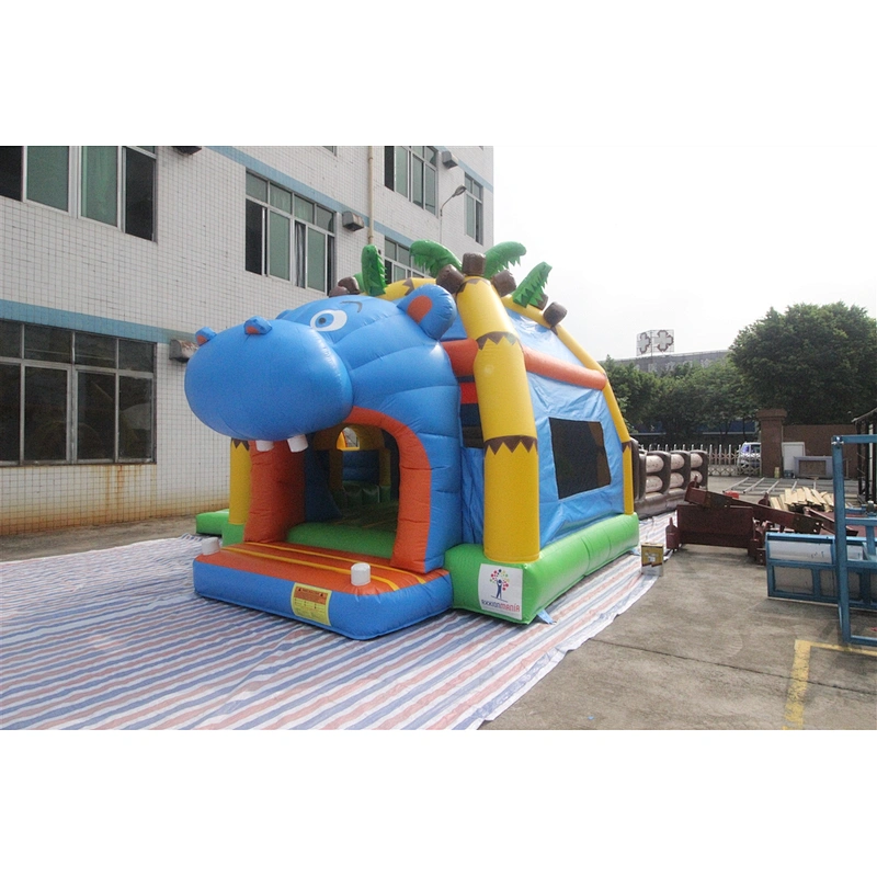 Inflatable hippo bouncer-6.9x5.2x4.3m