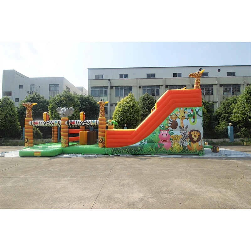 Inflatable giraffe theme slide-12x4.8x5m