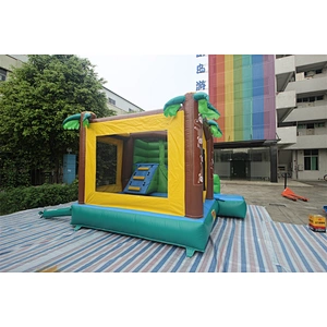 inflatable monkey bouncer with slide-3.9x3.5x2.8