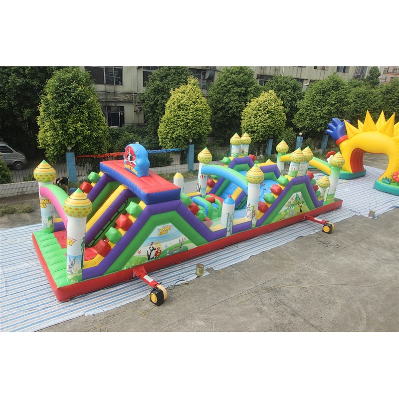 Inflatable bunny theme obstacle course-15x4x4m