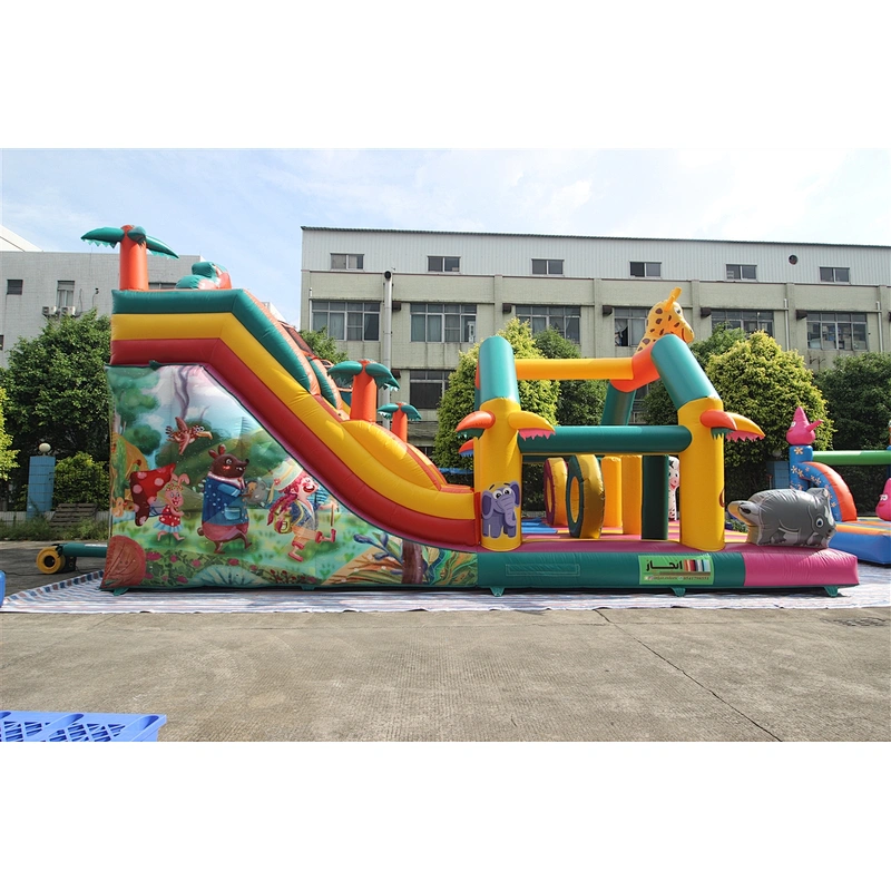 Inflatable giraffe theme slide-10x5x6m