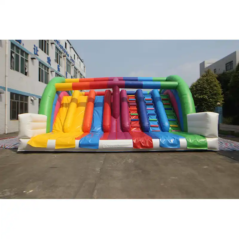 inflatable unicorn rainbom theme obstacke course-15x8x6m