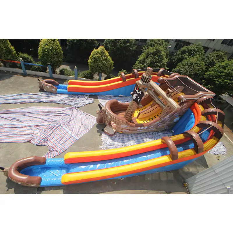 Inflatable pirate ship slide-20x14x8m