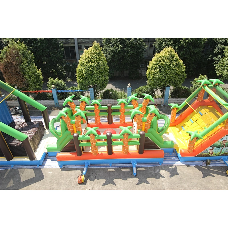 inflatable Jungle theme obstacle-30x4.2x6m