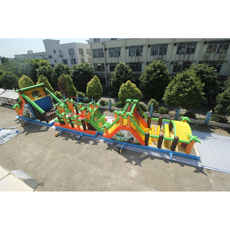 inflatable Jungle theme obstacle-30x4.2x6m