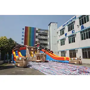 Inflatable pirate ship slide-20x14x8m