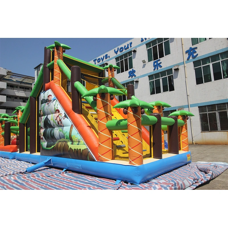 inflatable Jungle theme obstacle-30x4.2x6m