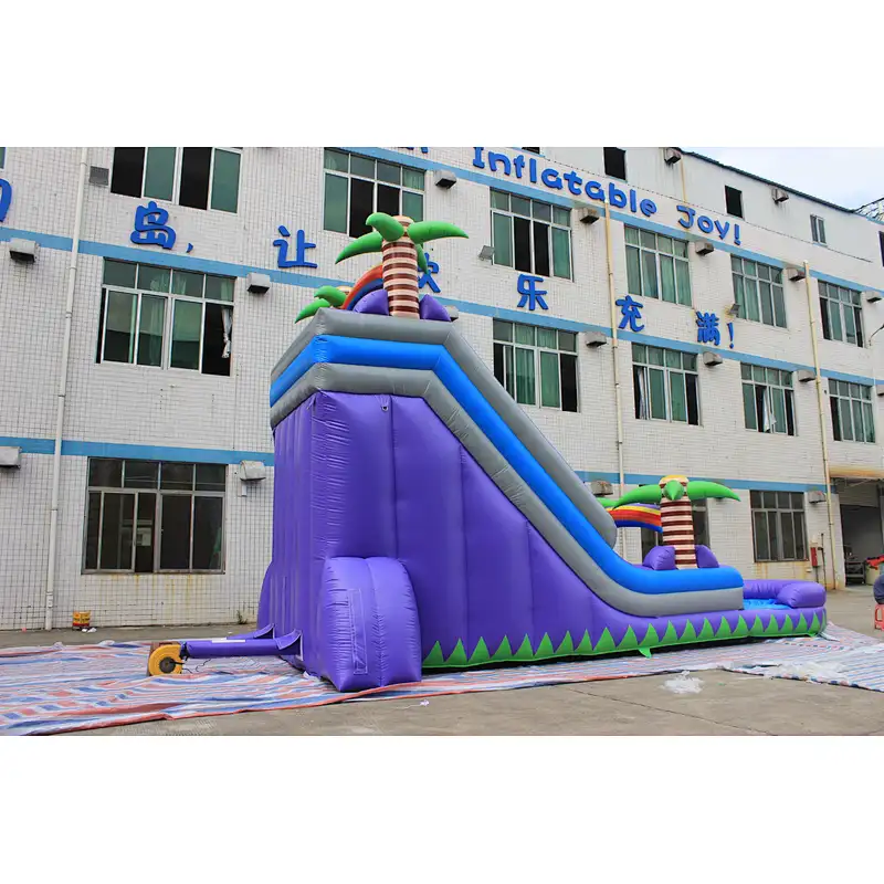 Inflatable purple coconut tree slide-10x3x7m