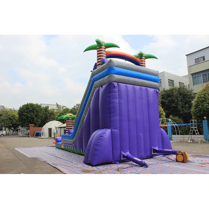 Inflatable purple coconut tree slide-10x3x7m