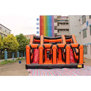 Inflatable red n black obstacle course