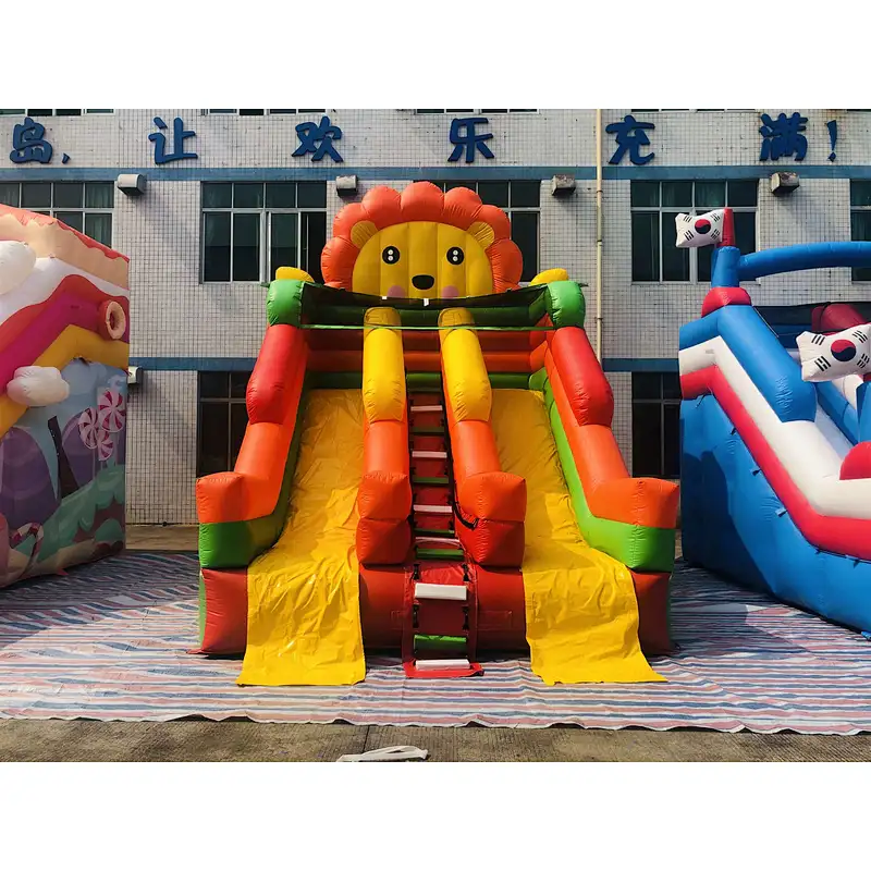 inflatable lion theme water slide-5x4x6m