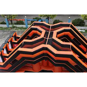 Inflatable red n black obstacle course
