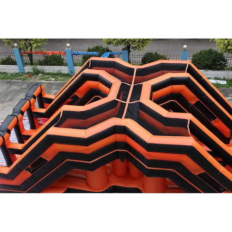 Inflatable red n black obstacle course