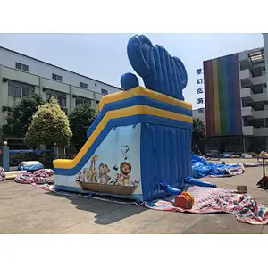 inflatable elephant water slide-5x4x6m