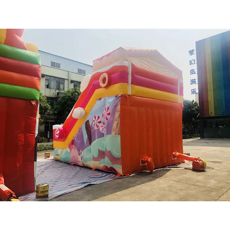 inflatable candy theme water slide-6x4.5x5.5m