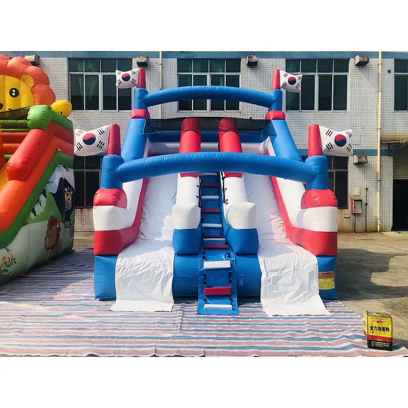 Inflatable Korean flag theme water slide-5x4x5m