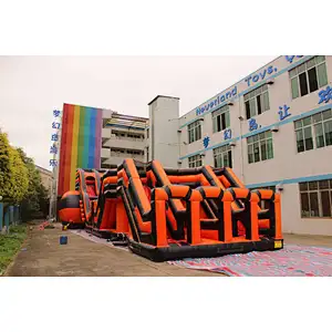 Inflatable red n black obstacle course