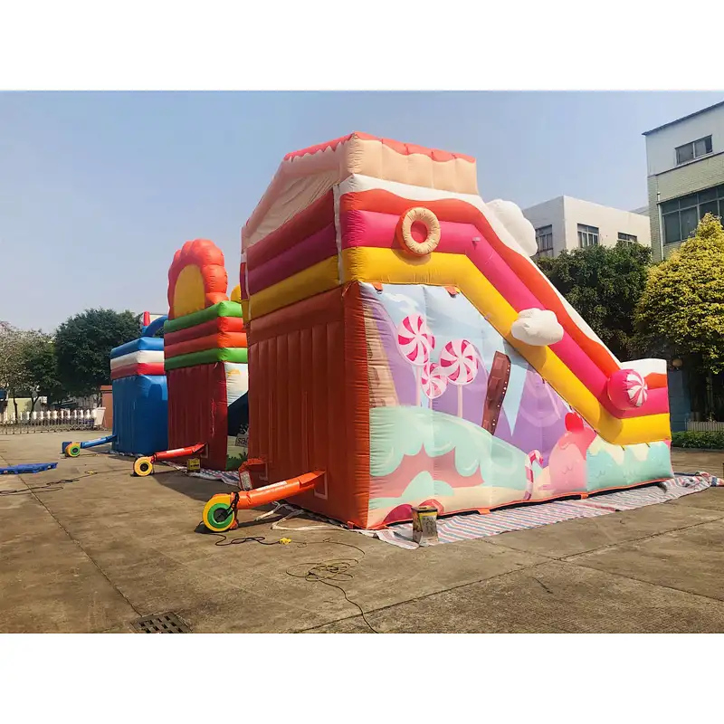 inflatable candy theme water slide-6x4.5x5.5m