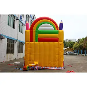 inflatable rainbow theme slide-6x4x5m