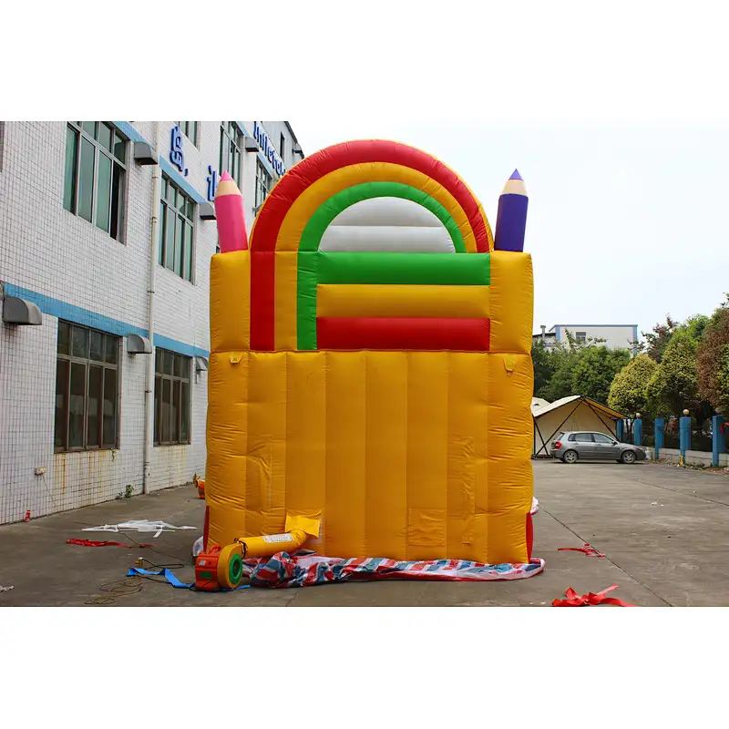 inflatable rainbow theme slide-6x4x5m