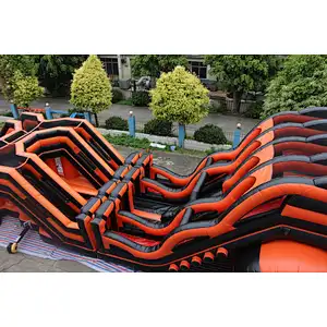 Inflatable red n black obstacle course