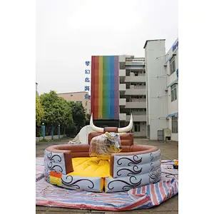 Inflatable mechanical bull mat-4x4m