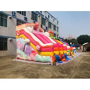 inflatable candy theme water slide-6x4.5x5.5m