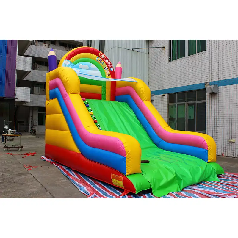 inflatable rainbow theme slide-6x4x5m