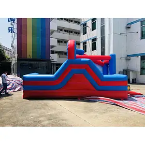 inflatable spiderman bouncer with slide-6x4.5x4m