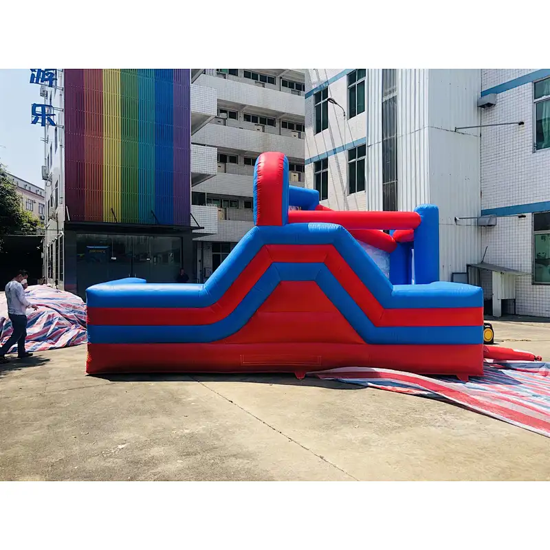 inflatable spiderman bouncer with slide-6x4.5x4m