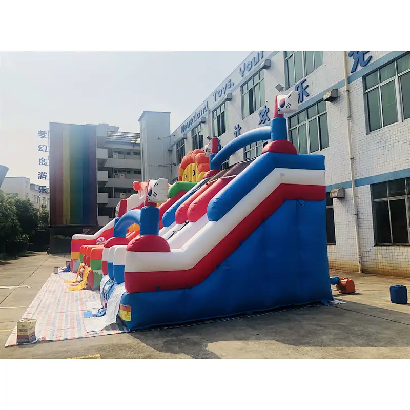 Inflatable Korean flag theme water slide-5x4x5m