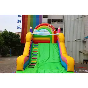 inflatable rainbow theme slide-6x4x5m