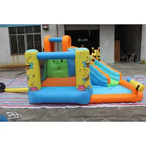 inflatable oxford cloth bee theme bouncer with slide