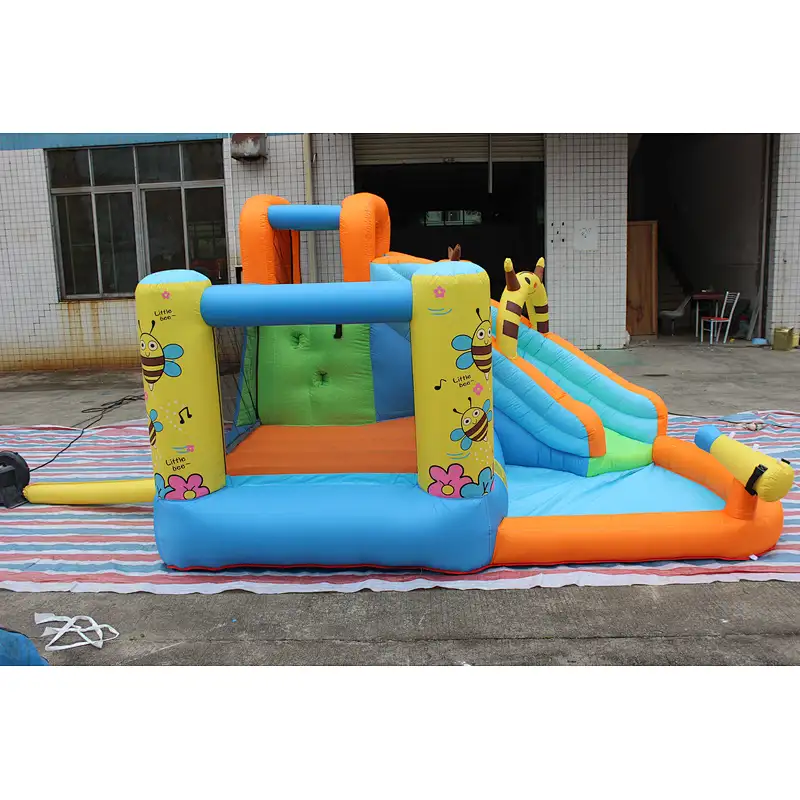 inflatable oxford cloth bee theme bouncer with slide