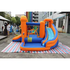inflatable oxford cloth bouncer with slide-340x340x215cm