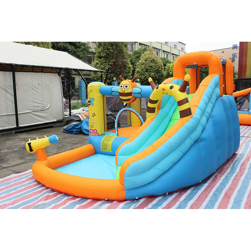 inflatable oxford cloth bee theme bouncer with slide