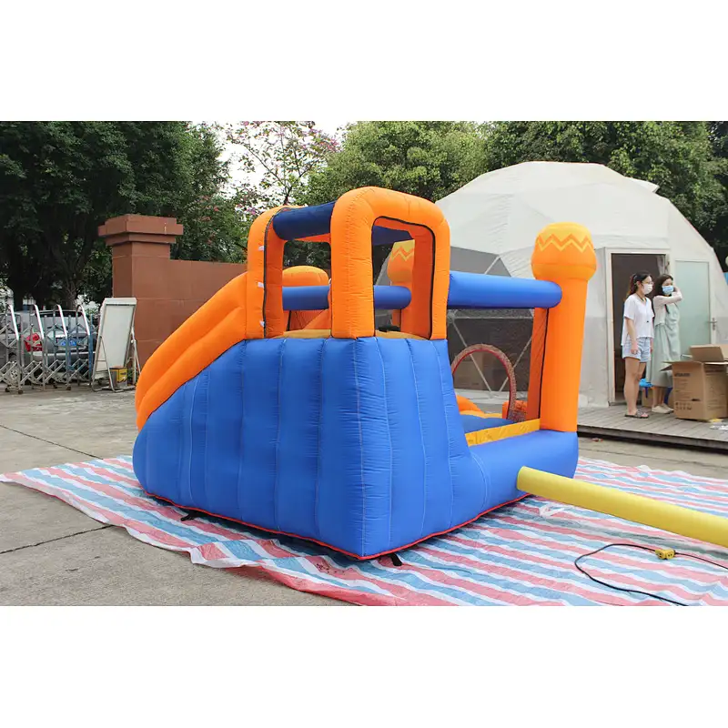 inflatable oxford cloth bouncer with slide-340x340x215cm