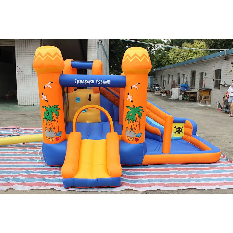 inflatable oxford cloth bouncer with slide-340x340x215cm