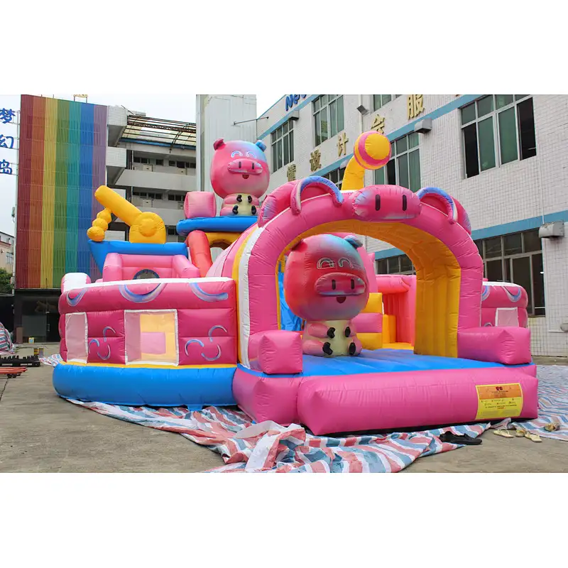 Inflatable piggy fun city-16x8x7m
